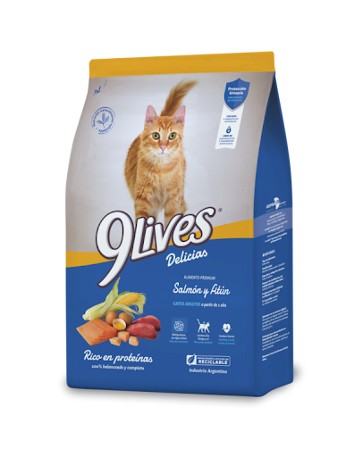 9 Lives Gato Adulto Salmon y Atun 15 kg