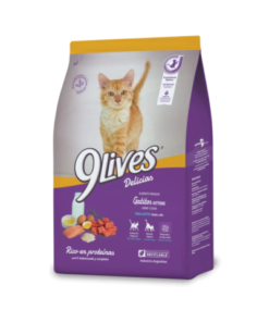Alimento para gatitos 9 Lives Delicias carne y leche x 8 kg