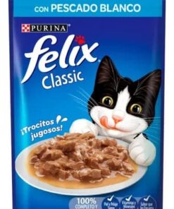 Felix Pouch Gatos Sabor Pescado Blanco 85gr