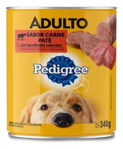 PEDIGREE® Lata Adulto Paté Sabor Carne 340gr
