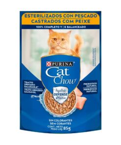 Pouch Cat Chow Gato Adulto Esterilizado Sabor Pescado 85gr