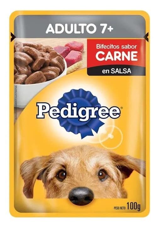 Pedigree Pouch Perro Adulto Senior Sabor Carne 100 gr