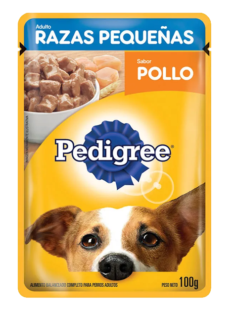 Pedigree Pouch Perro Adulto Raza Pequeña Sabor Pollo 100 gr